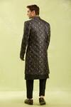 Shop_Arihant Rai Sinha_Black Digital Print Sherwani Set _at_Aza_Fashions