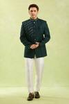 Arihant Rai Sinha_Green Embroidered Jodhpuri Bandhgala _Online_at_Aza_Fashions