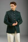 Buy_Arihant Rai Sinha_Green Embroidered Jodhpuri Bandhgala _at_Aza_Fashions