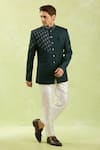 Arihant Rai Sinha_Green Embroidered Jodhpuri Bandhgala _at_Aza_Fashions
