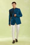 Arihant Rai Sinha_Blue Embroidered Jodhpuri Bandhgala _at_Aza_Fashions