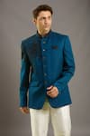 Buy_Arihant Rai Sinha_Blue Embroidered Jodhpuri Bandhgala _at_Aza_Fashions