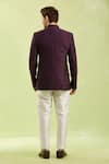Shop_Arihant Rai Sinha_Wine Jacquard Jodhpuri Bandhgala _at_Aza_Fashions