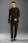 Buy_Arihant Rai Sinha_Black Silk Jodhpuri Bandhgala _at_Aza_Fashions