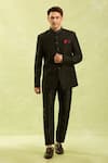 Buy_Arihant Rai Sinha_Black Silk Jodhpuri Bandhgala 