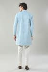 Shop_Arihant Rai Sinha_Blue Swad Velvet Sherwani And White Pollo Pant _at_Aza_Fashions