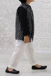 Buy_Arihant Rai Sinha_Black Cotton Chevron Kurta Set _Online_at_Aza_Fashions
