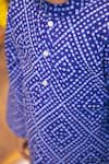 Buy_Petite Pomme_Blue Cotton Bandhani Kurta Set _Online_at_Aza_Fashions