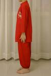 Petite Pomme Red Cotton Embroidery Horse Kurta Set Online at Aza Fashions Petite Pomme_Red Cotton Embroidery Horse Kurta Set _Online_at_Aza_Fashions