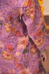 Petite Pomme_Purple Cotton Floral Print Kurta Set _Online_at_Aza_Fashions