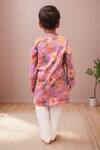 Shop_Petite Pomme_Purple Cotton Floral Print Kurta Set _at_Aza_Fashions
