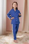 Buy_Arihant Rai Sinha_Blue Cotton Dino Print Pant Set _at_Aza_Fashions
