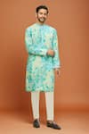 Buy_Arihant Rai Sinha_Blue Light Printed Kurta Set _at_Aza_Fashions