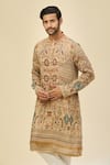 Buy_Arihant Rai Sinha_Gold Digital Print Kurta Set _Online_at_Aza_Fashions