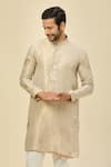Buy_Arihant Rai Sinha_Gold Kanjivaram Silk Kurta Set _Online_at_Aza_Fashions