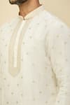Buy_Arihant Rai Sinha_White Benaras Silk Kurta Set 