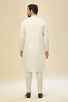 Shop_Arihant Rai Sinha_White Weave Kurta Set _at_Aza_Fashions
