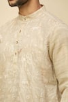 Buy_Arihant Rai Sinha_Beige Katha Embroidered Kurta Set _Online_at_Aza_Fashions