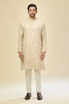 Buy_Arihant Rai Sinha_Beige Katha Embroidered Kurta Set 