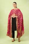 Buy Naintara Bajaj Pink Silk Woven Design Banarasi Bandhej Dupatta Online at Aza Fashions Buy_Naintara Bajaj_Pink Silk Woven Design Banarasi Bandhej Dupatta _Online_at_Aza_Fashions