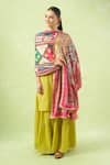 Samyukta Singhania_Multi Color Mirrors Ethnic Motifs Printed Work Dupatta _Online_at_Aza_Fashions