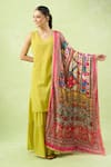 Buy_Samyukta Singhania_Multi Color Mirrors Ethnic Motifs Printed Work Dupatta _Online_at_Aza_Fashions