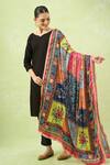Buy_Samyukta Singhania_Multi Color Mirrors, Embroidery Ethnic Printed Work Dupatta 