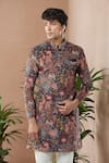 Shop_Arihant Rai Sinha_Multi Color Printed Sherwani And Polo Pant _Online_at_Aza_Fashions
