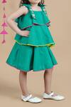 Petite Pomme_Green Cotton Tiered Frock_Online_at_Aza_Fashions