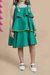 Buy_Petite Pomme_Green Cotton Tiered Frock_Online_at_Aza_Fashions