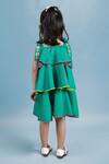 Shop_Petite Pomme_Green Cotton Tiered Frock_at_Aza_Fashions