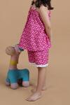 Buy_Samyukta Singhania_Pink Cotton Lace Kids Top And Shorts Set _Online_at_Aza_Fashions