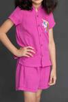 Buy_Petite Pomme_Pink Cotton Embroidery Designer Top And Shorts Set_Online_at_Aza_Fashions