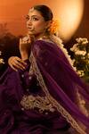 Neha Khullar x AZA_Purple Embroidered Kurta Set _at_Aza_Fashions