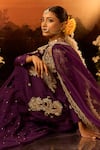 Neha Khullar x AZA_Purple Embroidered Kurta Set _Online