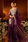 Buy_Neha Khullar x AZA_Purple Embroidered Kurta Set _at_Aza_Fashions