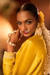 Buy_Neha Khullar x AZA_Yellow Embroidered Kurta Set _Online_at_Aza_Fashions