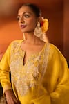 Buy_Neha Khullar x AZA_Yellow Embroidered Kurta Set _Online