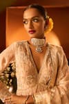 Neha Khullar x AZA_Pink Embroidered Anarkali Set _Online