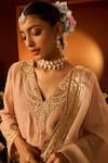 Shop_Neha Khullar x AZA_Pink Chanderi Embroidered Kurta Set 