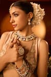 Buy_Neha Khullar x AZA_Pink Banarasi Chanderi Lehenga Set _Online_at_Aza_Fashions