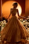 Neha Khullar x AZA_Pink Banarasi Chanderi Lehenga Set _at_Aza_Fashions