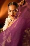 Buy_Neha Khullar x AZA_Purple Silk Chanderi Kurta Gharara Set _Online