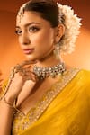 Buy_Neha Khullar x AZA_Yellow Silk Chanderi Embroidered Saree Set 