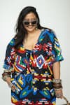 Shop_Saaksha & Kinni_Multi Color Aztec Print Collared Shirt 