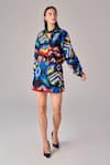 Buy_Saaksha & Kinni_Multi Color Aztec Print Collared Shirt _Online
