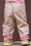 Arihant Rai Sinha_Red Checkered Shirt And Beige Pants Set For Boys _at_Aza_Fashions