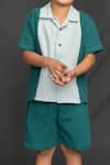 Buy_Arihant Rai Sinha_Green Cotton Shirt And Shorts Set _Online_at_Aza_Fashions