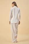 Shop_Aakaar_White Embroidered Blazer And Dhoti Skirt Set _at_Aza_Fashions