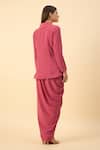 Shop_Aakaar_Pink Embroidered Blazer And Dhoti Skirt Set _at_Aza_Fashions